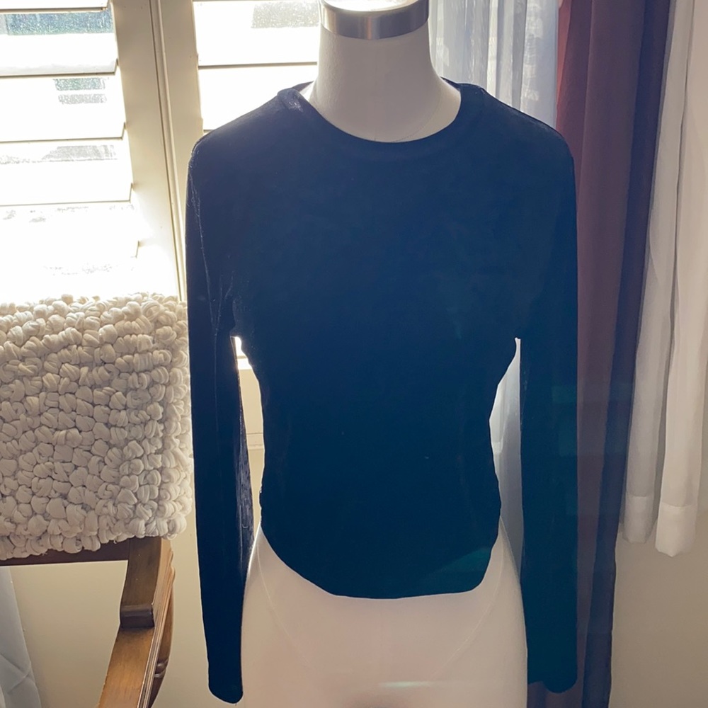 Black velvet top